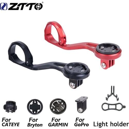 ZTTO Bicycle Accessory Out-Front Bike Mount For Bicycle Computer For GoPro Action Cameras Light Holder 25.4/31.8mm