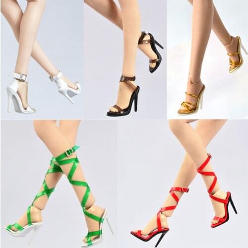 1/6 scale Female 12 styles Colorful High Heels Sandals Shoes for 12 inches Female Soldier TBLEAGUE JIAOU Seamless Figure model