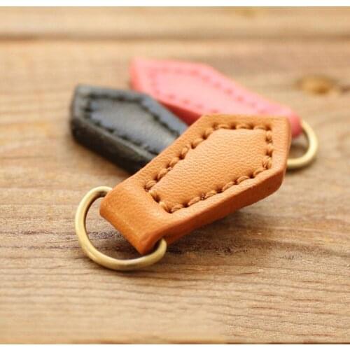 10PCS Bronze D Buckle 1.5*4cm Leather Zipper Puller Lock Zipper Head DIY Handmade Clothing Luggage Wallet Hardware Accessories