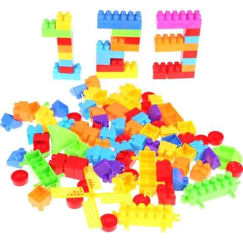 100pcs Kids Model Building Brick Toys Kits Baby Brain Teaser Match Blocks Children Early Educational Intellectual Toy Xmas Gift