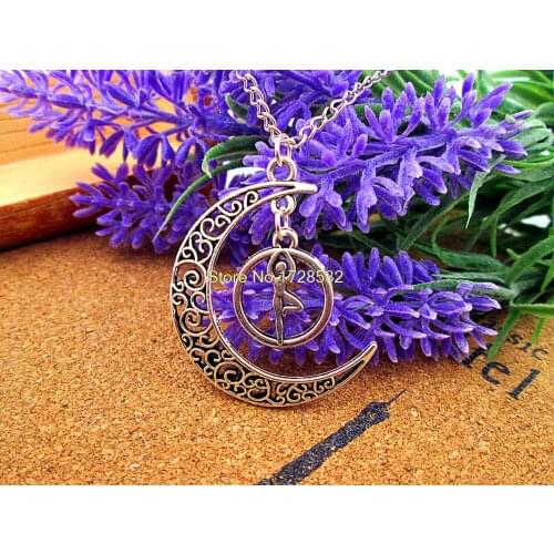 12pcs/lot Women Fashion Harajuku necklace, Crescent Moon necklace with YOGA charms