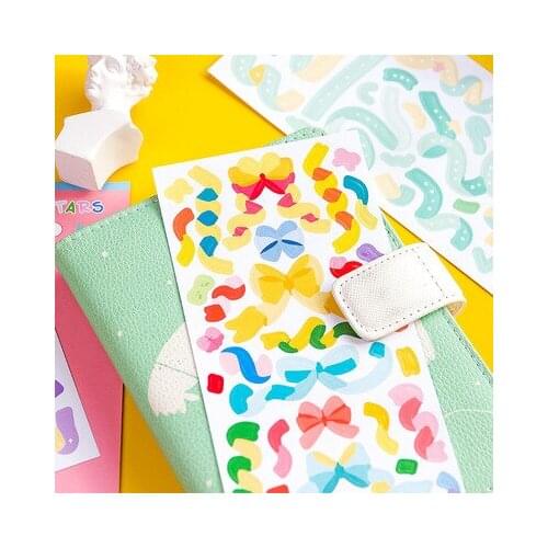3 Sheets Per Pack Rainbowsky Series Stickers Decoration Colorful Hand Account DIY Material
