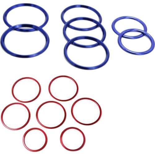 7PC Car-styling AC Outlet Ring Decoration Air Conditioning Vents Trim Stickers Cover for Mercedes Benz C Class W205 GLC 180 200