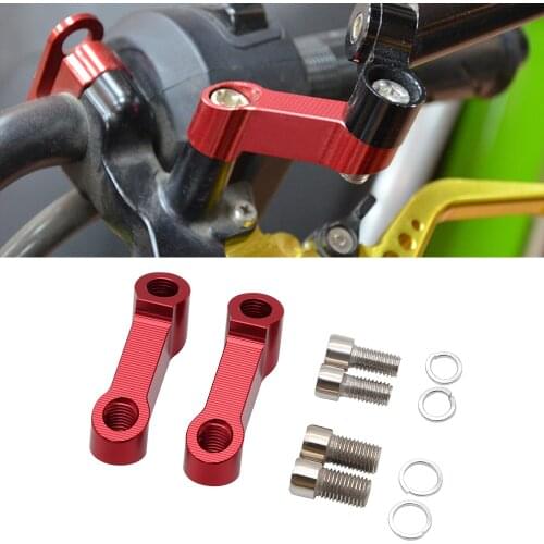 8mm 10mm Motorcycle CNC Rearview Mirrors Extension Adapter Mount Bracket Cafe Racer Dual Sport bike Atv Scooter Offroad