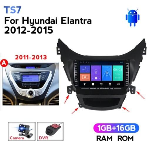 Car Multimedia Player Radio Android for Hyundai Elantra Avante I35 2011-2016 2 Din GPS Navigaion Dvd Stereo Head Unit