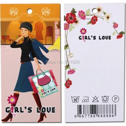 Free shipping customized clothing bag hang tags/garment swing tags/printed tags/labels/packing labels 500 pcs a lot
