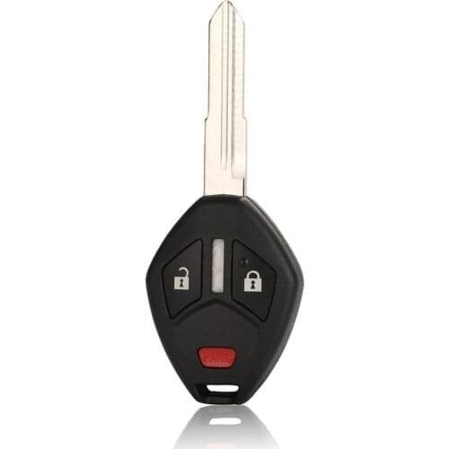 Bilchave 10pcs 3 Buttons Remote Car Key Shell For Mitsubishi Lancer Outlander Endeavor Galant MIT11R Blade Key Case Replacement