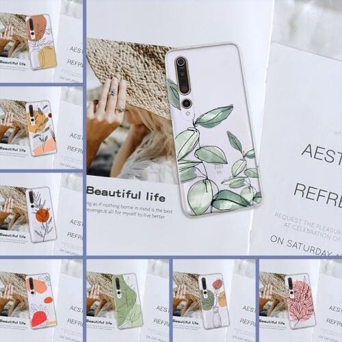 For Xiaomi Mi Note 10 Lite Pro Phone Case Silicone Soft Art Flower Aesthetic Back Cover For Xiaomi Mi 10 Lite Pro Youth Play