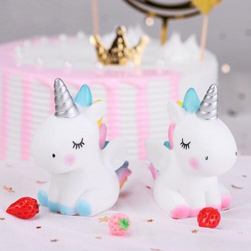 Unicorn Cake Topper Baby Shower Kids Favors Unicorn Birthday Cupcake Toppers Decor Birthday Party Decorations Kids Children Gift