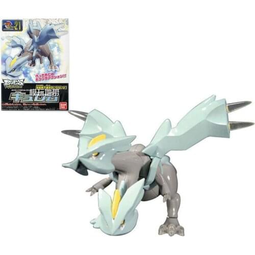 Bandai Original Pokemon Cartoon Figures Kyurem Kids Toys Model PVC Collections Action Figure Assembly Model Gifts for Children