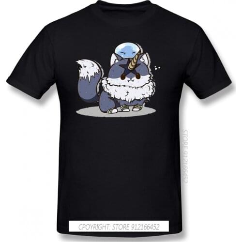 Men Clothes That Time I Got Reincarnated As A Slime Veldora Anime TShirt Red T-Shirts Ranga Doggo Men Fashion Short Sleeve