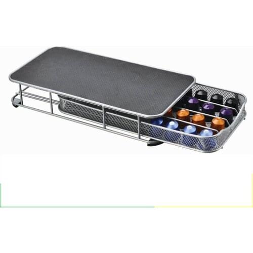 Creative Nespresso 40 Pod Coffee Capsule Holder Storage Stand Chrome Tower Mount Rack Coffee Shop Display