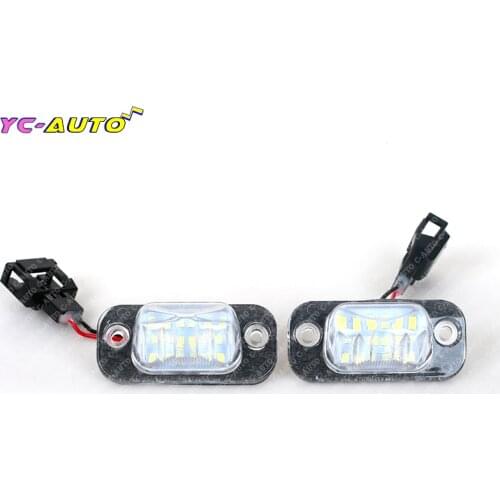 2Pcs For VW Golf Mk3 Polo 3 Classic Cabriolet Seat Ibiza Cordoba Vario 6K Error Free White LED Number License Plate Lights lamp