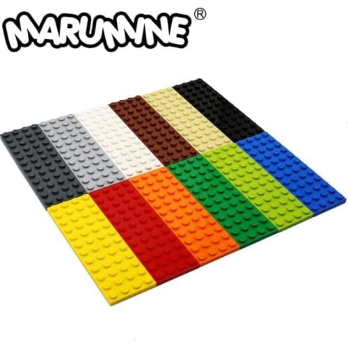 MARUMINE 4x12 Dots Base Plate Particles Building Blocks 3029 Bricks Set Children DIY Classic Educational Toys for Boys Girls