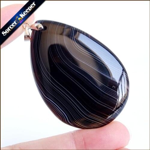 Fashion Women Man Necklace Pendant Big Natural Botswana Agates Stone Pendant Slide Healing Crystals for Jewelry Making TS835
