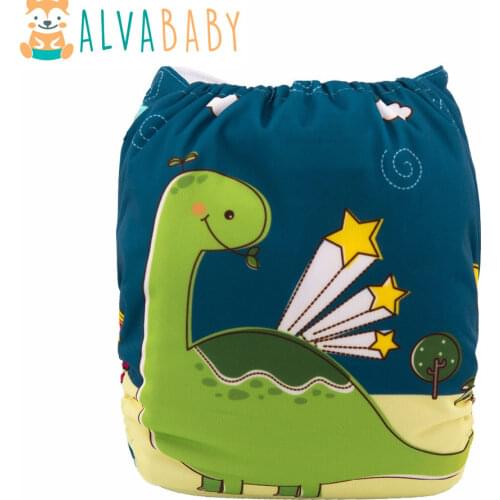 New! Alvababy Cloth Diaper Reusable Cloth Nappy Position Pocket Diaper with 1pc Microfiber Insert