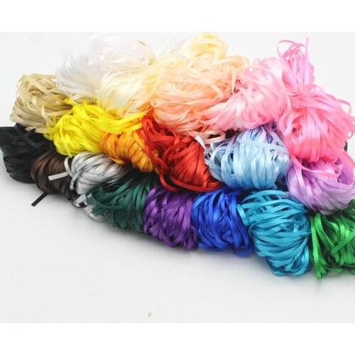 New 1/8'' 3mm Multi Colors Satin Ribbons Wedding party gift pack ribbon Christmas Decoration Accessories ribbon (10 meter/lot)