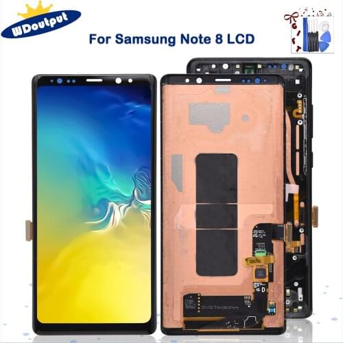 Original AMOLED 6.3" inch LCD Display For Samsung Galaxy NOTE8 LCD N9500 N950F LCD Display Touch Screen Replacement Parts+Frame