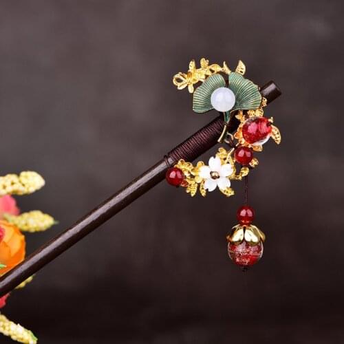 Ancient Chinese Hair Accessory Vintage Chinese Style Hair Stick Women Step Shake Hairpin Luxury Ethnic Hair Pin Jewelry Gift