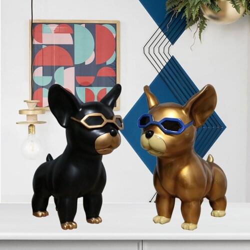 Pet French Fighting Dog Resin Crafts Nordic Style Decorations Creative Home TV Cabinet Desktop Interior Home Ornaments