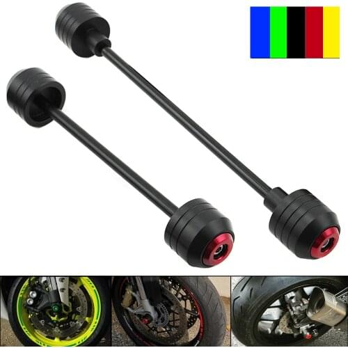 For YAMAHA FZ-6 FZ6 N S 2004 2005 2006 2007 2008 2009 Front Rear Wheel Slider Fork Axle Crash Protector Swing Arm Pad POM NEW