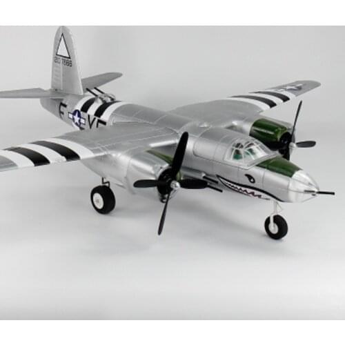 RC Aircraft Dynam B26 Marauder Silver 1500mm Wingspan PNP 8972