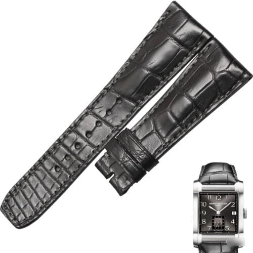 WENTULA watchbands for Baume & Mercier HAMPTON M0A10027 alligator skin /crocodile grain