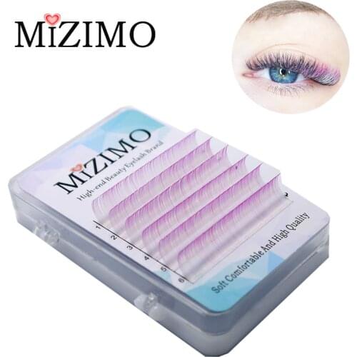 MIZIMO new color eyelashes white pink two-color grafting eyelashes personalized eyelash extensions