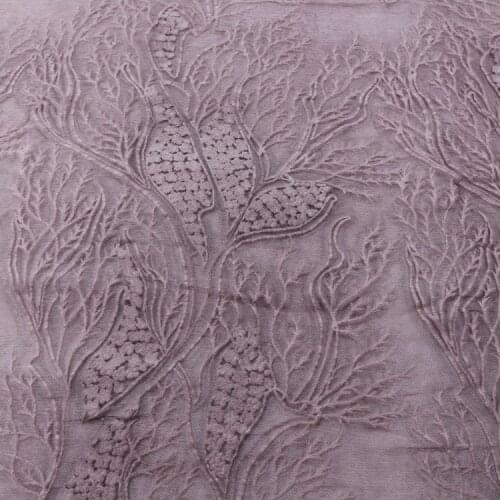 Embroidery Grass Dyed Silk Shun Qiao Qiao Fabrics Thin And Transparent Mulberry Silk Clothing Dress High-definition Silk Fabric