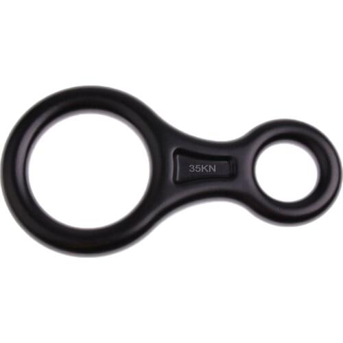 Heavy Duty Aluminum Alloy 35KN Figure 8 Shape Rock Climbing Descender Abseiling Rappelling Ring Belay Device