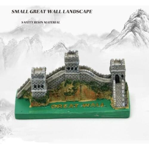 Aquarium Fish Tank Decoration Logo Building China Great Wall Aquarium Resin Handicraft Ornaments Micro Landscape Decoration