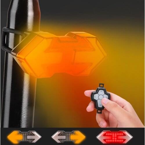 NEWBOLER Bicycle Turn Signals Tail Light Wireless Remote Control Waterproof USB Rechargeable Safety Warning LED Bike Rear Lights