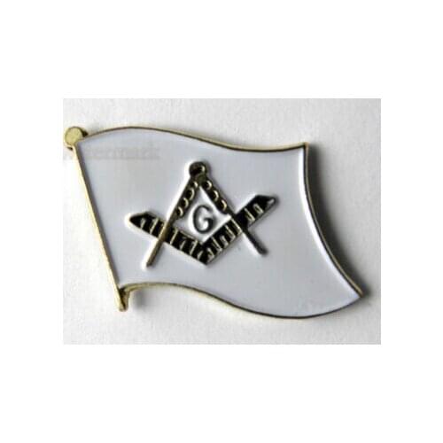 High quality FREE MASONS EMBLEM MASONIC MASON FLAG LOGO LAPEL PIN BADGE cheap custom metal badges 3d lapel pin