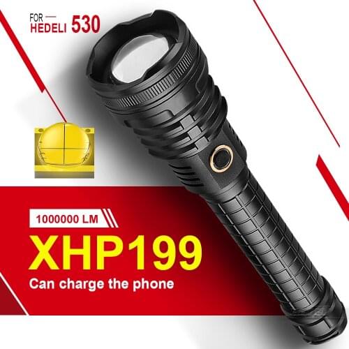 High Powerful XHP199 LED Flashlight 18650 Rechargeable Tactical FlashLight Torch USB Hunting Torch Light XHP90 XHP50 Led Lantern