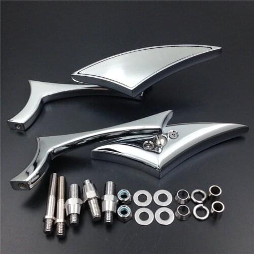 Afetermarket motorcycle mirror Chrome Blade Mini mirror for harley yamaha Honda Rebel Shadow 600 750 VTX 1300 1800 spirit 1100