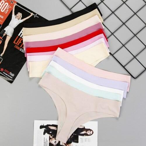 Women Thongs And G Strings Sexy low-Rise Seamless Panties Solid Thong Woman Invisible Plus Size 4XL Underwear Femme Lingerie