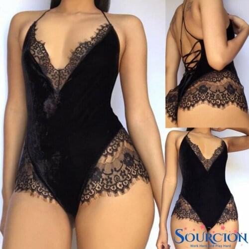 SWT Women Sexy Lingerie Lace Catsuit Nightwear Body Sexy Female Underwear Bodysuit Hot Pole Dance Erotic Stripper Clothes