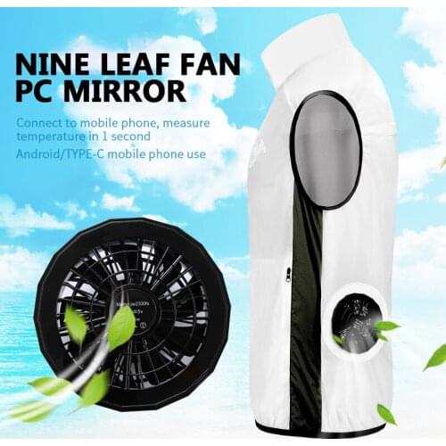 2021 Fan Equipped Cooling Vest Resistant Men 5V Clothing USB Powered Air Conditioned Coat Summer Sleeveless