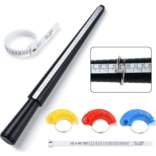 1pcs Professional Jewelry Tools Ring Mandrel Stick Finger Gauge Ring Sizer Measuring UK/US Size For DIY Jewelry Size Tool Sets