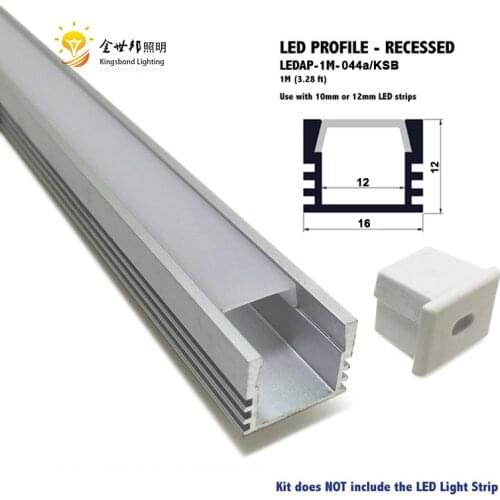 10pcs1 meter deep aluminum profile for led strip, aluminum housing for led strip light 10mm-12mm