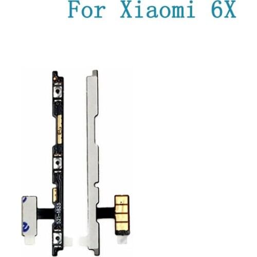 10pcs/lot Volume Cable For Xiaomi 6X Switch Power On Off Button Volume Up Down Side Key Flex Cable Replacement Parts
