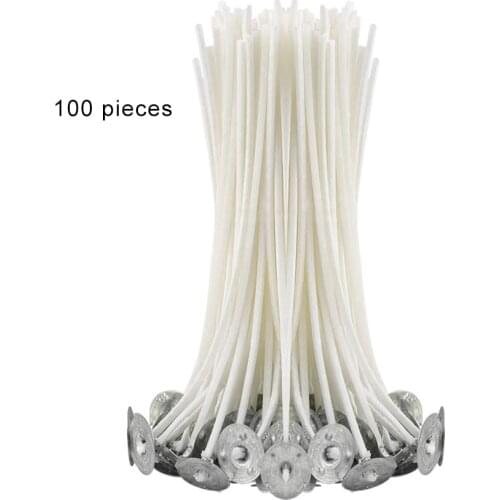 100Pcs/set Candle Wicks Smokeless Wax Pure Cotton Core 9/15/20cm DIY Candle Making Pre-waxed Wicks For Party Supplies
