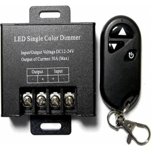 30A 12V LED Single Color Dimmer High Power Dimming Remote Control Switch Monochromatic Controller