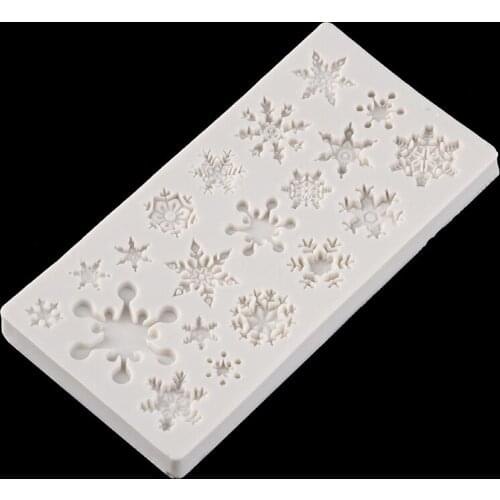 Silicone Snowflake Flower Mold Chocolate Cookies Cake Making Mold Multifunction Ice Tray Fondant Cake Lace Decorative Mould Tool