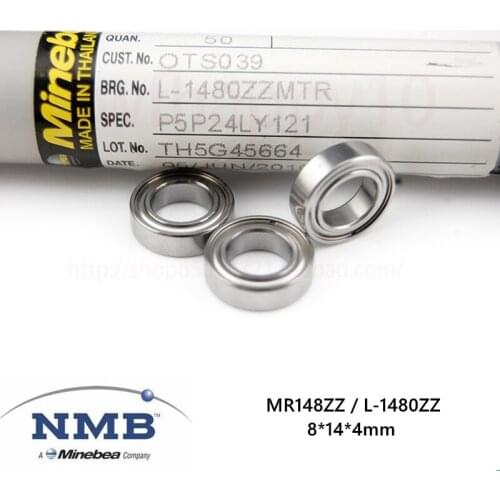 50/100pcs high quality high speed NMB Minebea MR148ZZ L-1480ZZ 8*14*4mm deep groove ball bearing ABEC-5 8x14x4mm