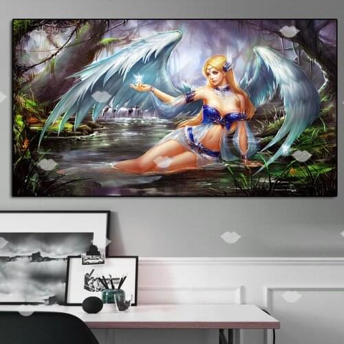 5D DIY full square diamond painting Game poster jungle angel pictures embroidery round diamond mosaic paintings wall decor large