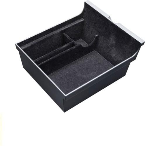 Car Central Armrest Storage Box For Tesla Model 3 Accessories Center Console Flocking Organizer Containers Car Interior