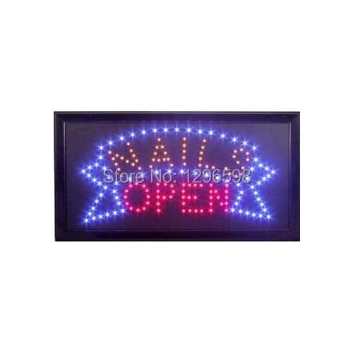 CHENXI hot sale 10x19 Inch Semi-outdoor Nails Beauty Salon Shop signs Led Ultra Bright flashing business signs