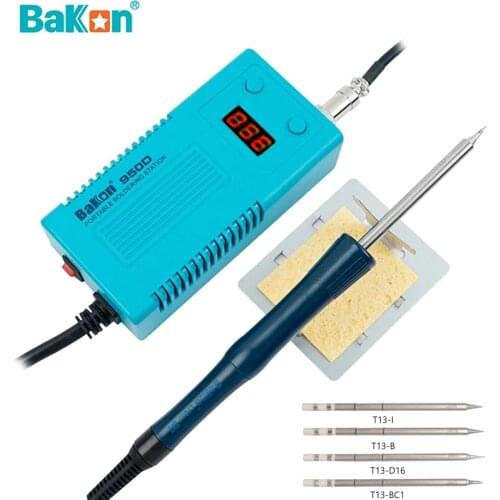 BK950D Electric Soldering Iron 75W Portable Constant Temperature LED Display Soldering Station T13 tips Welding Repair tool Set