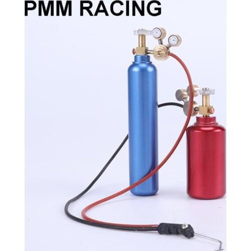 2pcs 1/18 Aluminum Alloy Oxygen Acetylene Bottle For 1/10 RC Crawler 1/14 Tamiya RC Truck TRX4 G500 TRX6 G63 Scania Axial SCX10